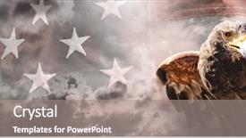  Presentation with spread - Colorful slide set enhanced with eagle with spread wings backdrop and a gray colored foreground