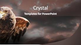  Presentation with pink and blue acrylic spread - PPT theme featuring eagle with spread wings background and a  colored foreground