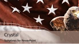  Presentation with eagle - Slide deck enhanced with eagle with spread wings background and a  colored foreground