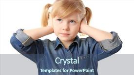  Presentation with ear - Beautiful slide set featuring ear ache - cute little girl suffering backdrop and a ocean colored foreground