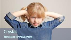  Presentation with hearing - Cool new PPT layouts with ear ache - cute little girl with hearing backdrop and a ocean colored foreground