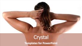  Presentation with ear anatomy - Amazing presentation theme having ear anatomy - beautiful back a young woman backdrop and a  colored foreground