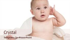  Presentation with child crime - PPT theme enhanced with ear listen - beautiful child sitting wrapped background and a lemonade colored foreground