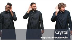  Presentation with hearing - Slides featuring ear listening an hearing background and a tawny brown colored foreground