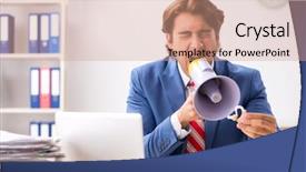  Presentation with hearing aid - Amazing PPT layouts having ear listening speaker - deaf employee using hearing aid backdrop and a  colored foreground