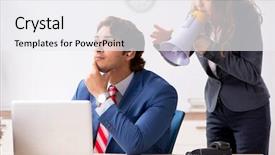  Presentation with hearing aid - Audience pleasing PPT layouts consisting of ear listening speaker - deaf employee using hearing aid backdrop and a  colored foreground