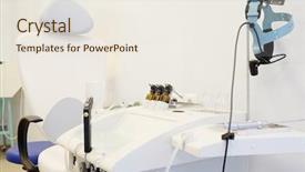  Presentation with endoscope - Colorful slides enhanced with ear nose throat - ent office - endoscope close backdrop and a sky blue colored foreground