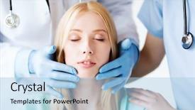  Presentation with plastic surgery - Audience pleasing slide set consisting of ear nose throat - healthcare medical and plastic surgery backdrop and a light blue colored foreground