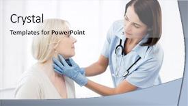  Presentation with medical ear nose throat - Theme having ear nose throat - healthcare medical and plastic surgery background and a sky blue colored foreground