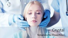  Presentation with plastic surgery - Amazing theme having ear nose throat - healthcare medical and plastic surgery backdrop and a light blue colored foreground