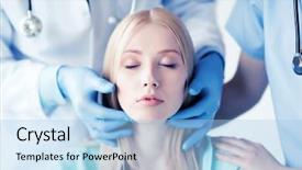  Presentation with plastic surgery - Audience pleasing PPT layouts consisting of ear nose throat - healthcare medical and plastic surgery backdrop and a light blue colored foreground