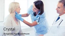  Presentation with medical ear nose throat - PPT theme consisting of ear nose throat - healthcare medical and plastic surgery background and a light blue colored foreground