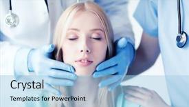  Presentation with ear nose throat - Presentation theme with ear nose throat - healthcare medical and plastic surgery background and a light blue colored foreground