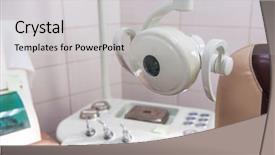  Presentation with medical equipment - Beautiful PPT theme featuring ear nose throat - medical room office with equipment backdrop and a light gray colored foreground