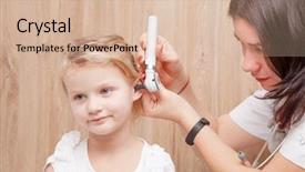  Presentation with ent doctor - Slide deck with eardrum membrane child ent background and a lemonade colored foreground