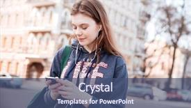  Presentation with cell - Amazing PPT layouts having earhones listening to music backdrop and a ocean colored foreground