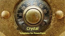  Presentation with combination lock - Amazing presentation theme having early 1900s dial combination lock backdrop and a tawny brown colored foreground