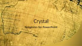  Presentation with ancient map - Beautiful presentation theme featuring early ancient map of australia backdrop and a yellow colored foreground