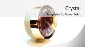  Presentation with vintage clock - Audience pleasing slide deck consisting of early bird - vintage wind up alarm clock backdrop and a white colored foreground