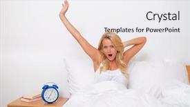  Presentation with early bird - Audience pleasing PPT theme consisting of early bird - woman backdrop and a white colored foreground