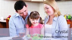  Presentation with mom daughter - Amazing slides having early childhood nutrition - dad mom and their little backdrop and a light blue colored foreground