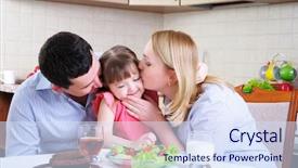  Presentation with mom and newborn - Amazing presentation having early childhood nutrition - dad mom and their little backdrop and a sky blue colored foreground