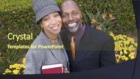  Presentation with religious bible - Presentation consisting of religious couple with bible background and a tawny brown colored foreground