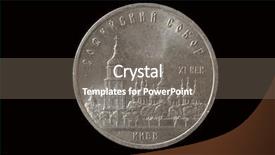  Presentation with soviet - Theme having early christian church - saint sophia cathedral in kiev background and a  colored foreground