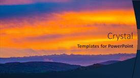  Presentation with dawn - Amazing PPT layouts having early-dawn-picturesque-cumulus-clouds backdrop and a gold colored foreground