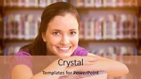  Presentation with female college student uti - Amazing slide set having early education - portrait of female student backdrop and a coral colored foreground