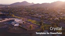  Presentation with arizona - Audience pleasing PPT theme consisting of early-evening-image-of-scottsdale backdrop and a tawny brown colored foreground