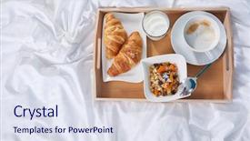  Presentation with belt bed - Colorful theme enhanced with early life - breakfast in bed backdrop and a sky blue colored foreground