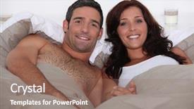  Presentation with husband and wife - Colorful theme enhanced with early marriage - husband and wife in bed backdrop and a  colored foreground