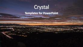  Presentation with los angeles - Theme enhanced with early moring view background and a tawny brown colored foreground