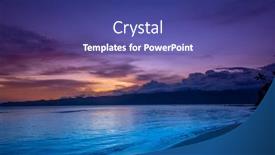  Presentation with light blue - Presentation theme consisting of early-morning-blue-light-during background and a ocean colored foreground