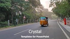  Presentation with driving - Audience pleasing slide deck consisting of early morning in tiruvanamalai india backdrop and a gray colored foreground