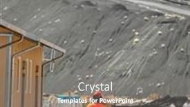  Presentation with worker - Beautiful slide set featuring early-morning-mine-worker-onsite backdrop and a gray colored foreground