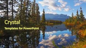  Presentation with forest morning - Presentation enhanced with early morning on forest lake background and a  colored foreground