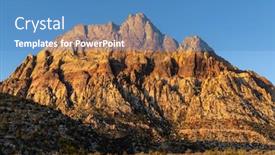  Presentation with las vegas nevada - Cool new slides with early morning view of mt wilson in red rock national conservation area near las vegas nevada backdrop and a teal colored foreground