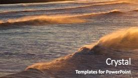  Presentation with waves - Colorful PPT layouts enhanced with early morning waves breaking near the beach in southern california backdrop and a tawny brown colored foreground