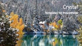  Presentation with snow - Amazing PPT theme having early snow in colorado rocky backdrop and a gray colored foreground