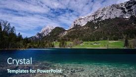  Presentation with spring holy water - Slides featuring early-spring-atmosphere-at-lake background and a ocean colored foreground