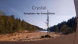  Presentation with atmosphere - Presentation theme enhanced with early-spring-atmosphere-at-lake background and a light blue colored foreground