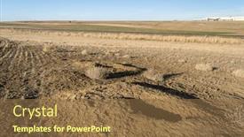  Presentation with farmland - Slides having early-spring-landscape-of-northern background and a tawny brown colored foreground