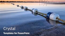  Presentation with geese flying - Cool new presentation theme with early-summer-morning-in-boyd backdrop and a ocean colored foreground