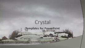  Presentation with fog - Slides with early-winter-by-a-lake background and a light gray colored foreground