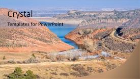  Presentation with colorado - Amazing PPT theme having horsetooth reservoir and mountain park in northern colorado - a typical view in early winter or late fall backdrop and a light blue colored foreground