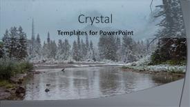  Presentation with first - Amazing presentation having early-winter-with-first-snow backdrop and a light blue colored foreground