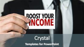  Presentation with big income - Amazing presentation design having earn more - boost your income backdrop and a ocean colored foreground