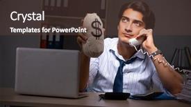  Presentation with late - Amazing theme having earnings management - young financial manager working late backdrop and a tawny brown colored foreground